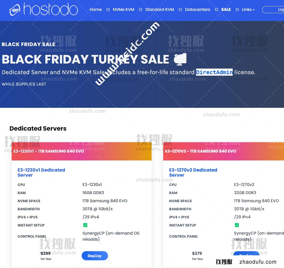 Hostodo#黑五#：拉斯维加斯vps/迈阿密vps/斯波坎vps，NVME硬盘年付$13.99起，美国独立服务器年付$299起，免费DirectAdmin