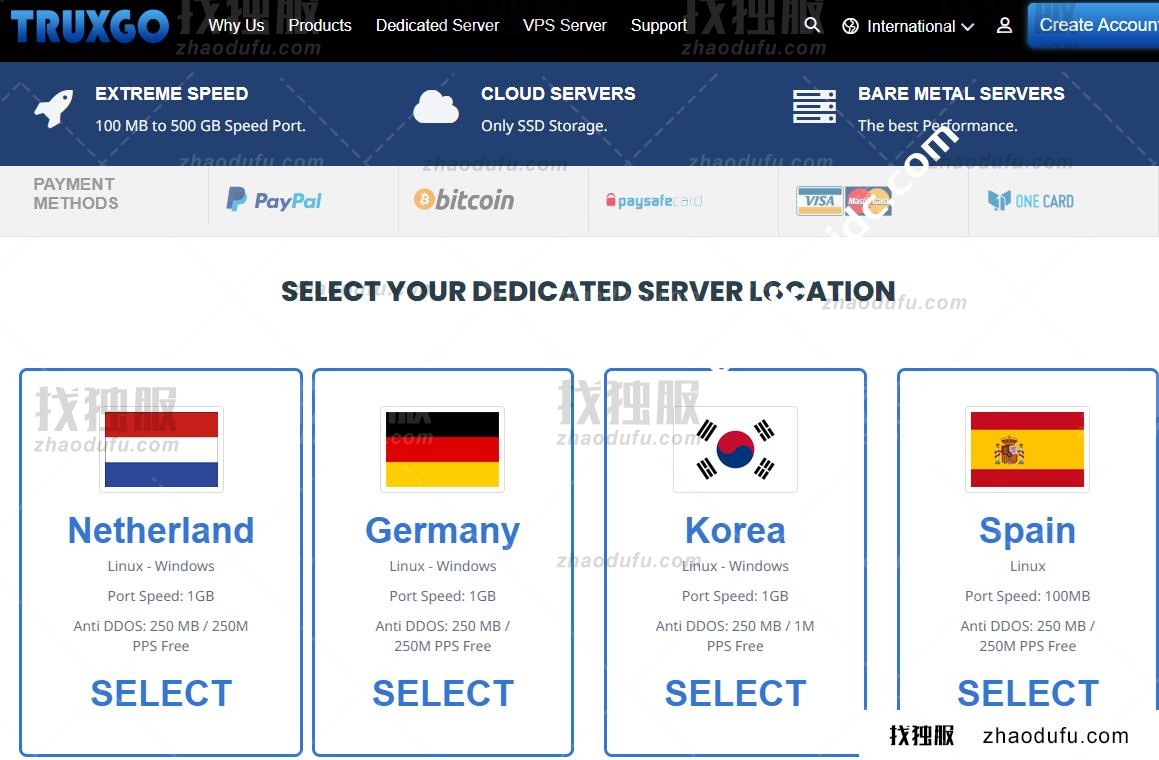 TRUXGO：韩国独立服务器，L5630/8GB/1TB/1Gbps不限流量，$160/月起