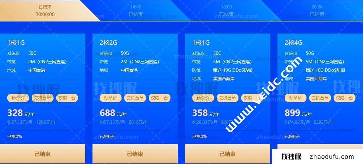 华纳云：年终云狂欢，香港/美国云服务器低至328元/年，香港美国高防服务器特惠