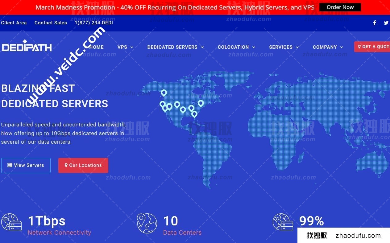 DediPath：全场VPS主机65折优惠，洛杉矶1Gbps不限流量高防独立服务器$39/月起