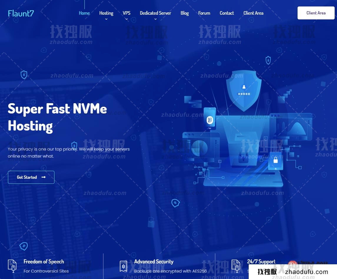 Flaunt7经销商主机上线，终身20%折扣，免费WHMCS、独立IP，抗投诉无视DMCA