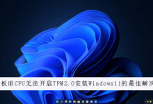 旧主板的旧CPU无法开启TPM2.0安装Windows S11的最佳方案_找独服