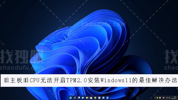 旧主板的旧CPU无法开启TPM2.0安装Windows S11的最佳方案-找独服
