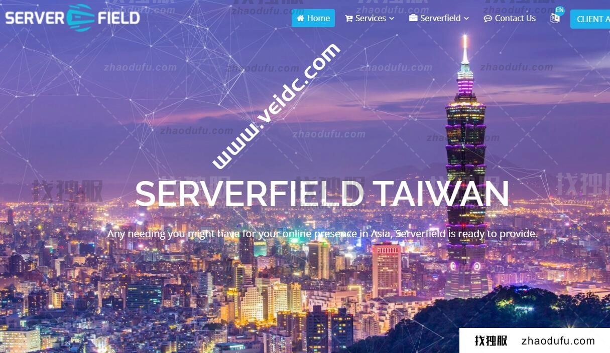 Serverfield：台湾服务器，原生IP，可解锁台湾Netflix/Disne等流媒体，E3/16G/1TB SATA or 480G SSD/100Mbps带宽4TB流量，$149/月起